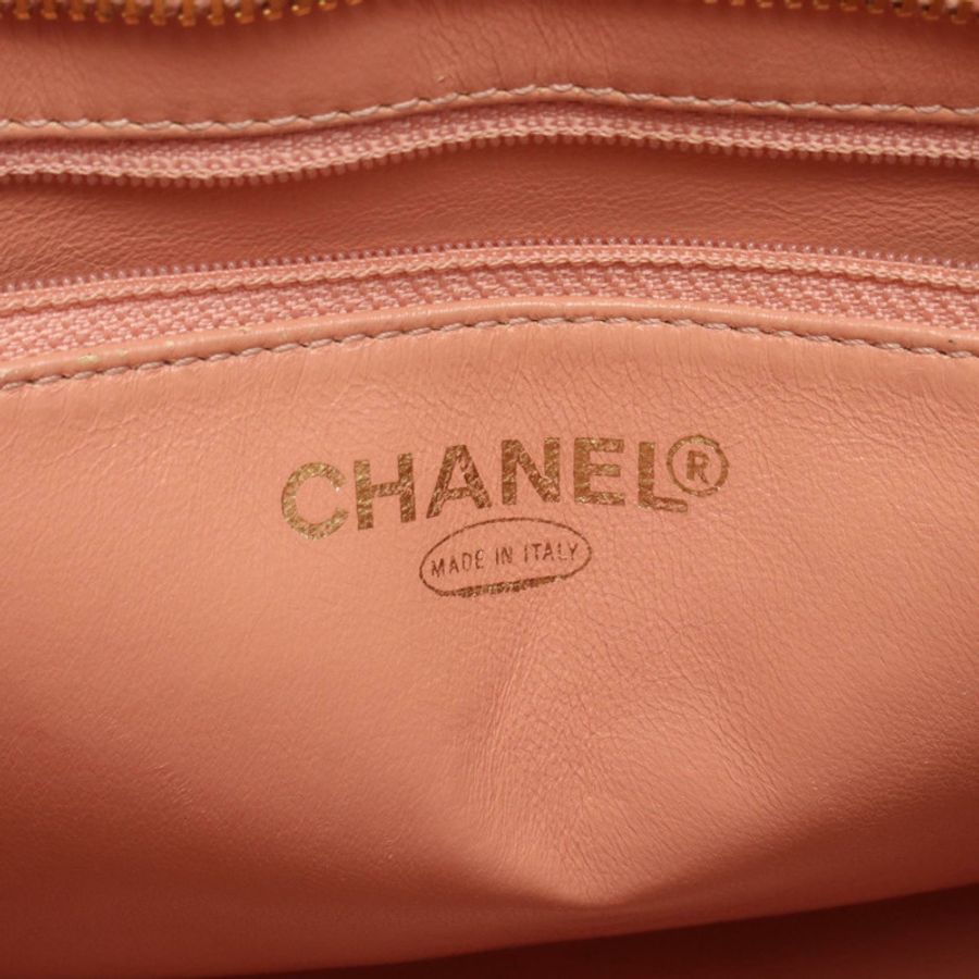 香奈兒 (CHANEL) Medallion 托特包 A01804 粒面小牛皮 粉紅色 二手 女士 金色五金-3