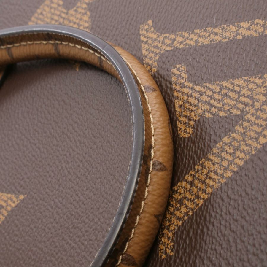 路易威登 On-the-go GM 手提單肩包 M44576 Monogram Giant Reverse 棕色-7