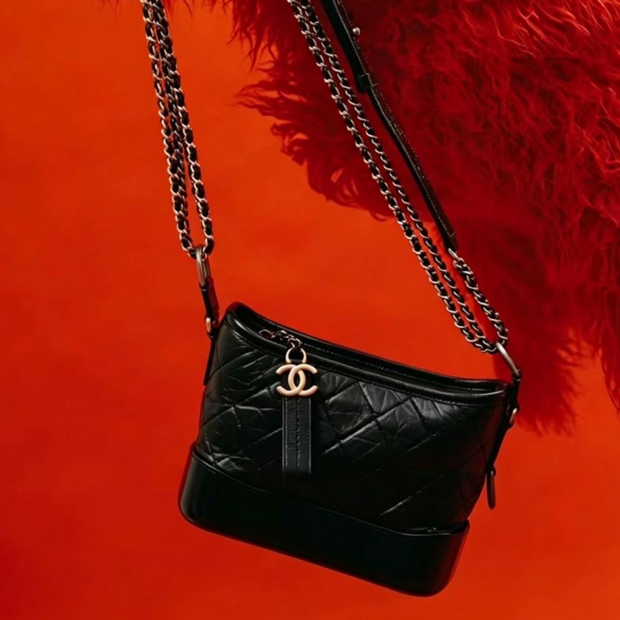 CHANEL香奈兒黑金流浪包🥾全新全配🈶購證小號-0