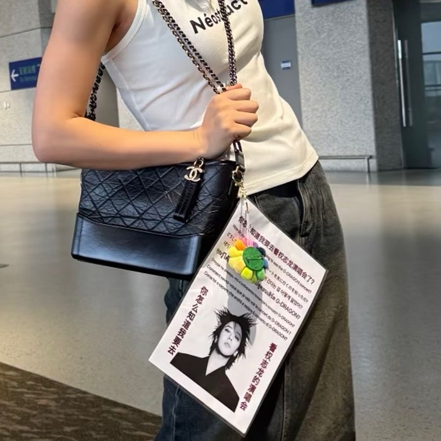 CHANEL香奈兒黑金流浪包🥾全新全配🈶購證小號-4