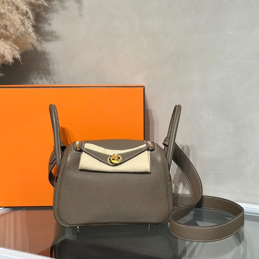 HERMES Mini Lindy - Etoupe 18 大象灰金 Y-0