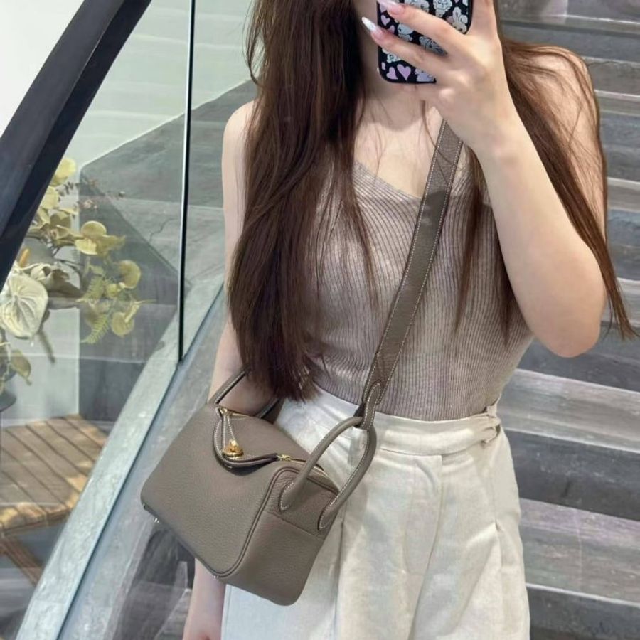 HERMES Mini Lindy - Etoupe 18 大象灰金 Y-1