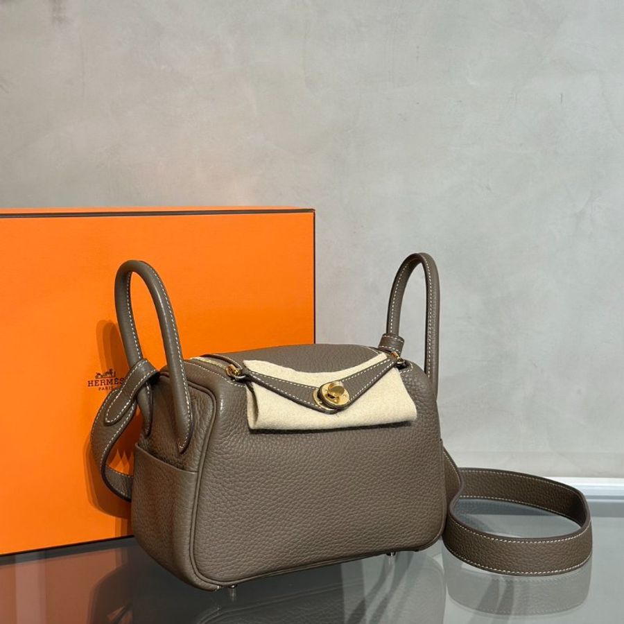 HERMES Mini Lindy - Etoupe 18 大象灰金 Y-2