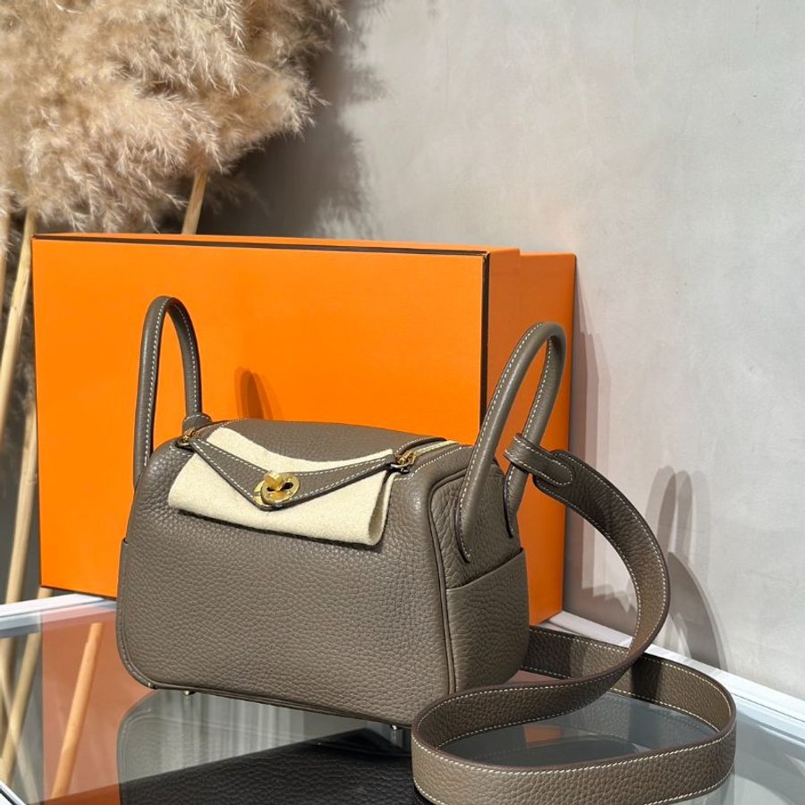 HERMES Mini Lindy - Etoupe 18 大象灰金 Y-3