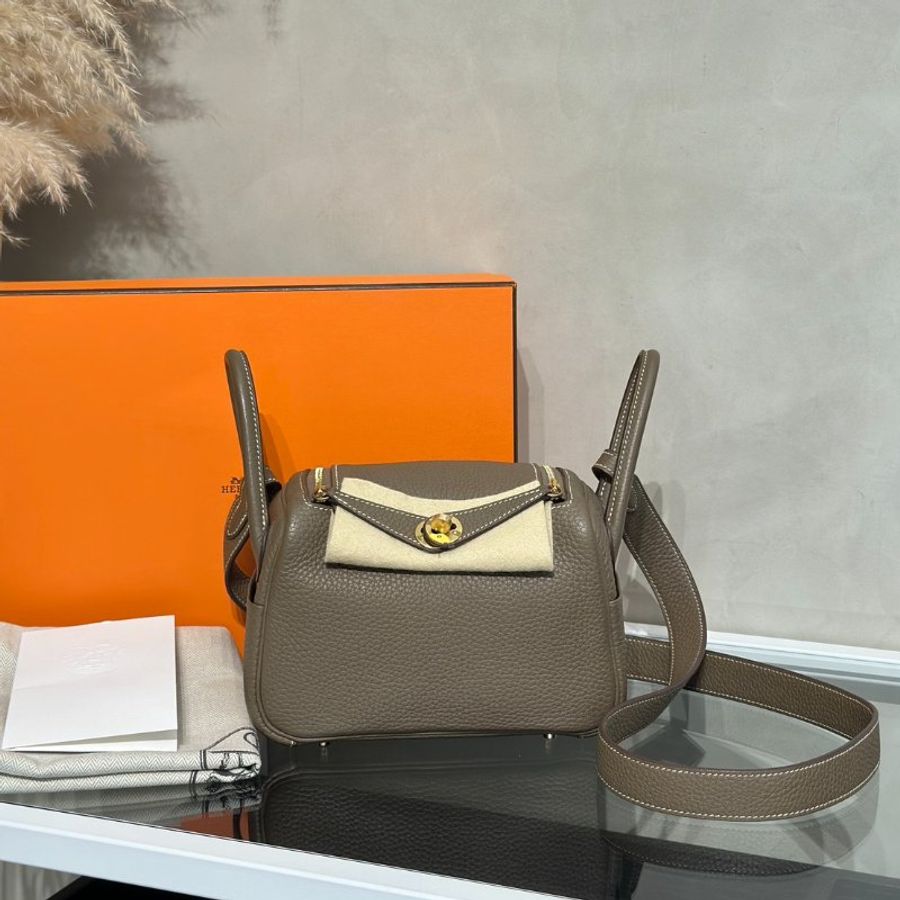 HERMES Mini Lindy - Etoupe 18 大象灰金 Y-11