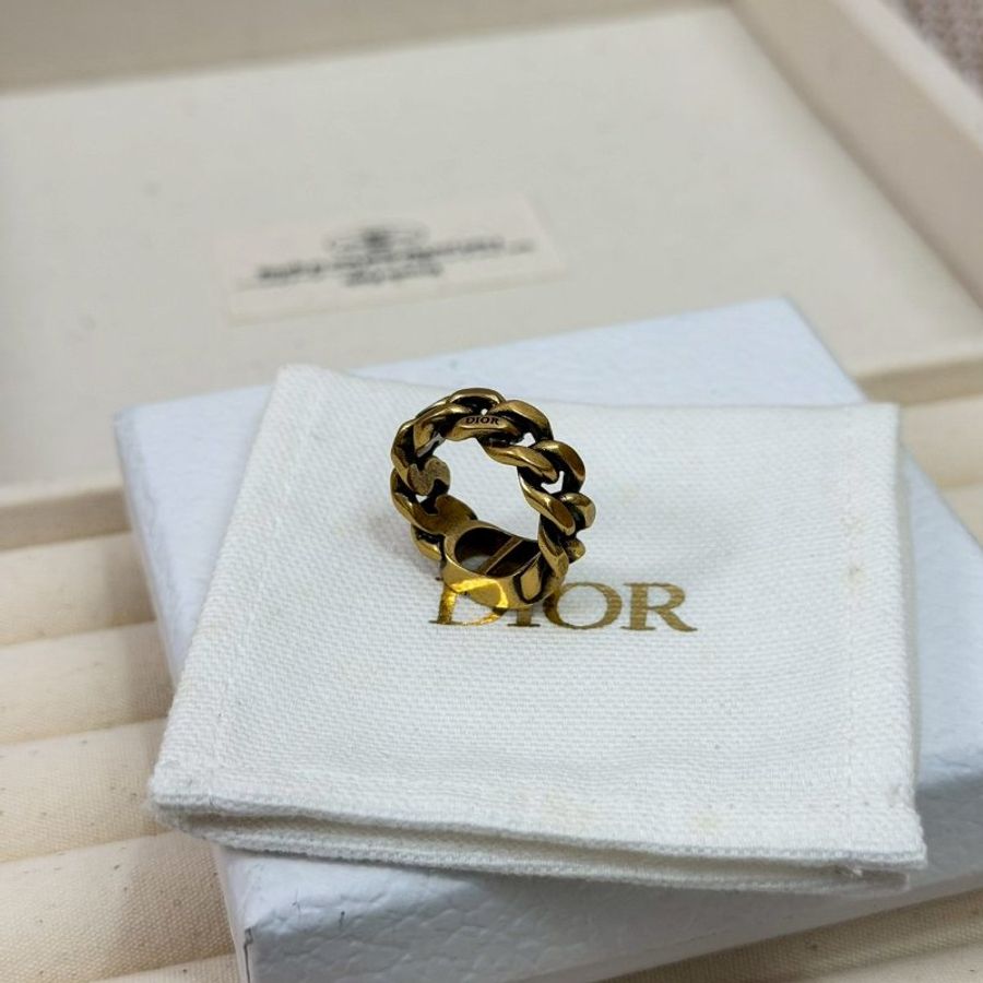 🏷️Dior 迪奧.CD Icon 鏈環戒指 S號-7