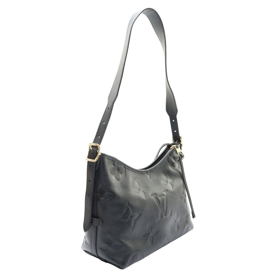 黑色 原花 牛皮 壓紋 CarryAll PM 肩背包【LOUIS VUITTON LV 路易威登】 M46288-1