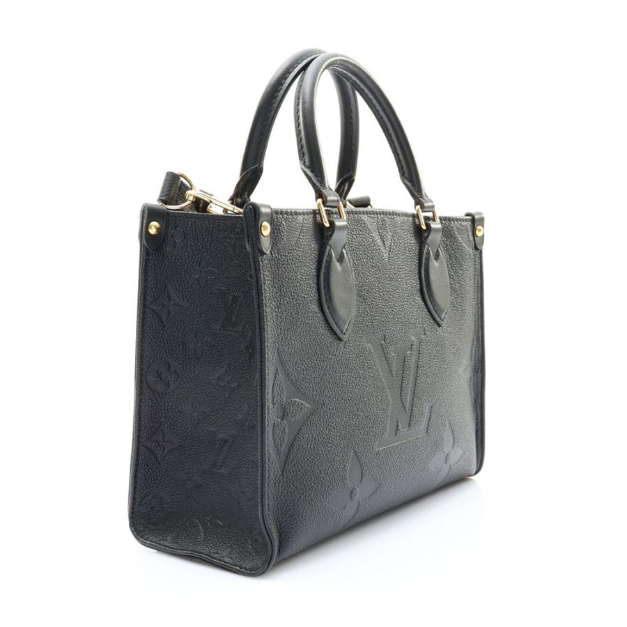 黑色 原花 牛皮 壓紋 Onthego PM 兩用包【LOUIS VUITTON LV 路易威登】 M45653-1