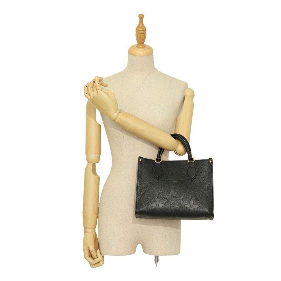 黑色 原花 牛皮 壓紋 Onthego PM 兩用包【LOUIS VUITTON LV 路易威登】 M45653-6