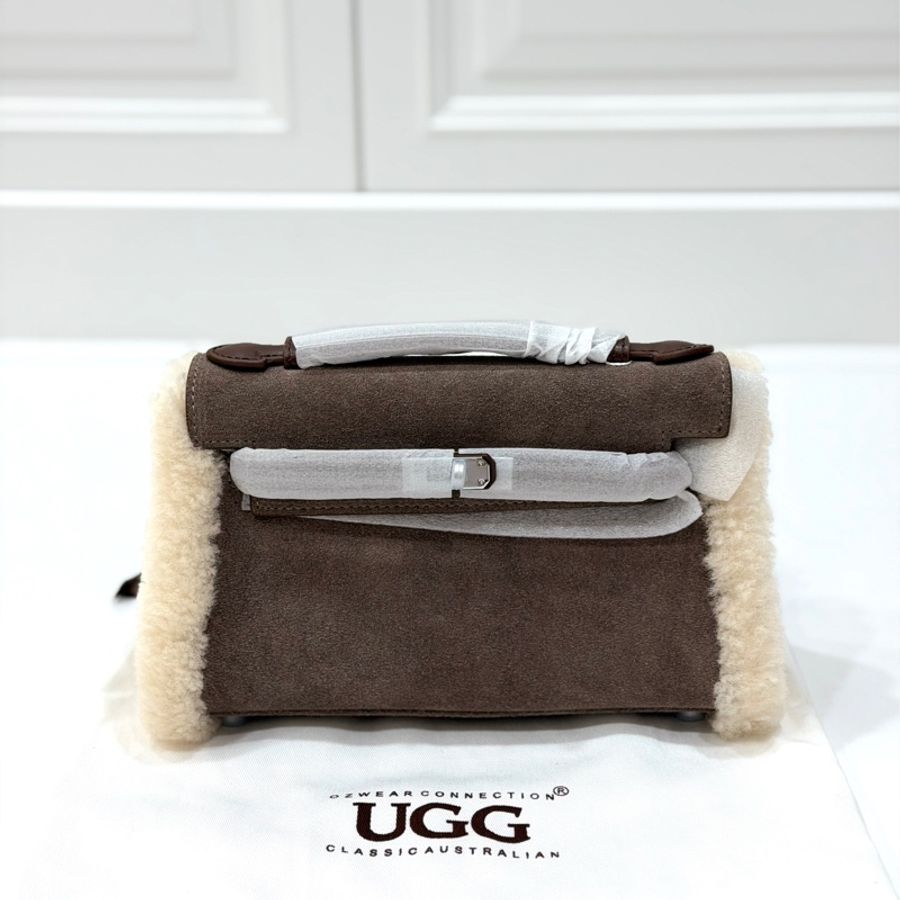 《仙闆名牌精品》澳洲 OZWEAR UGG kelly 羊毛 羊皮 肩背包 斜背包 手提包-9