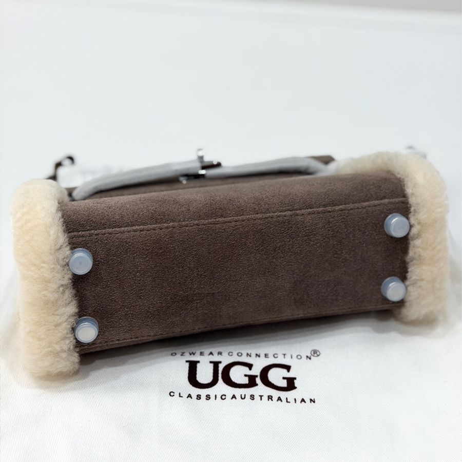 《仙闆名牌精品》澳洲 OZWEAR UGG kelly 羊毛 羊皮 肩背包 斜背包 手提包-10
