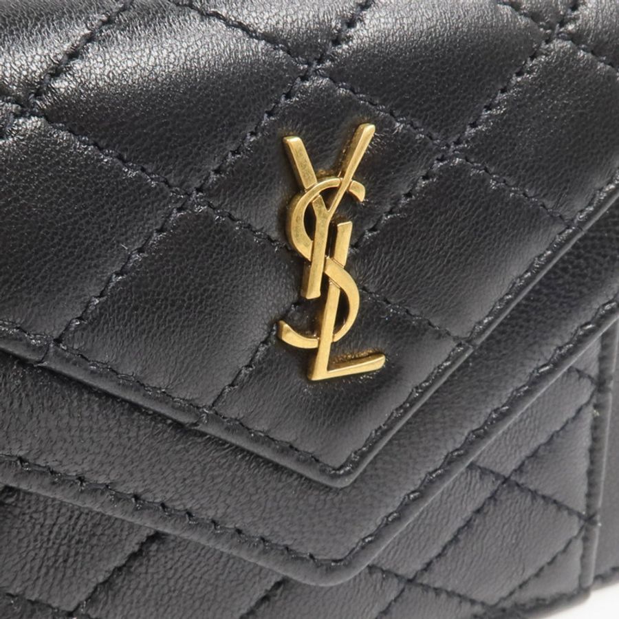 YVES SAINT LAURENT 羊皮皮革Gaby Mirco鏈帶肩背袋-9