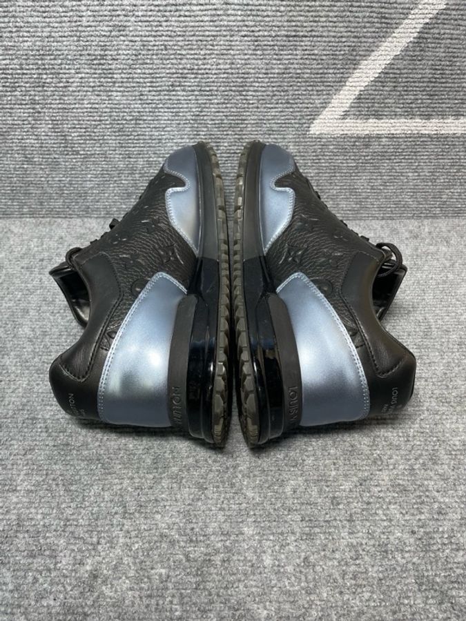Louis Vuitton 路易威登 銀黑色皮面老花運動鞋40.5碼-3