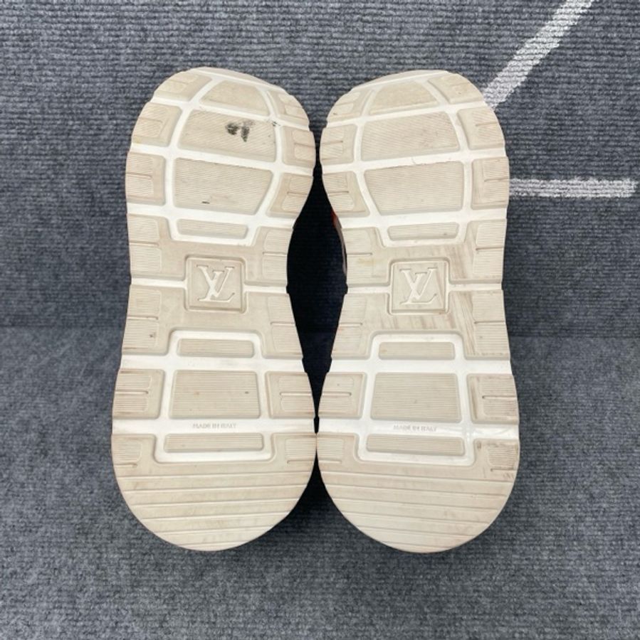 Louis Vuitton 路易威登 灰橙色麂皮網面運動鞋42碼-7