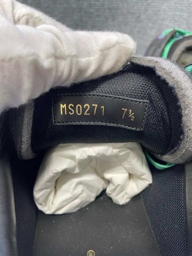 未使用 Louis Vuitton 路易威登 黑紫色皮面太陽花板鞋41.5碼-5