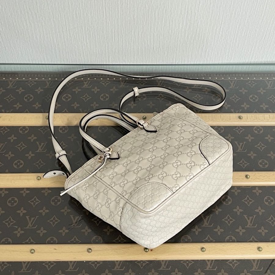 🤍 GUCCI 全皮壓花 GG Logo 托特包 🤍-0