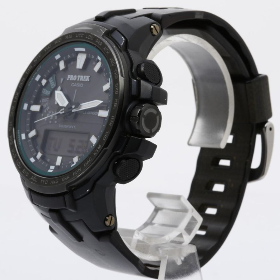 卡西歐 PRO TREK PRW-S6100Y-1JF 黑色樹脂/不鏽鋼男士手錶-1