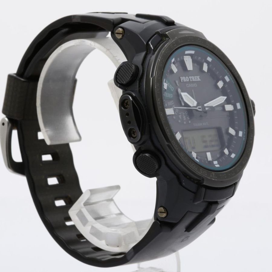 卡西歐 PRO TREK PRW-S6100Y-1JF 黑色樹脂/不鏽鋼男士手錶-2
