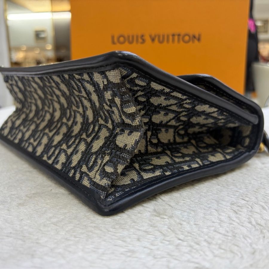 迪奧/Dior 蒙田30老花藍色中號23年編碼有卡不皺無明顯瑕疵-5
