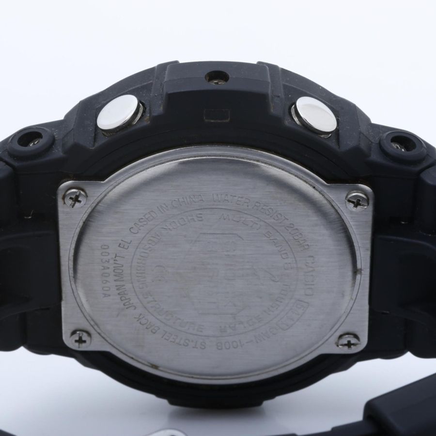 卡西歐 G-SHOCK GAW-100 系列 GAW-100B-1A2JF 指針/數位雙顯男士手錶,黑色樹脂/鋁合金錶殼-3