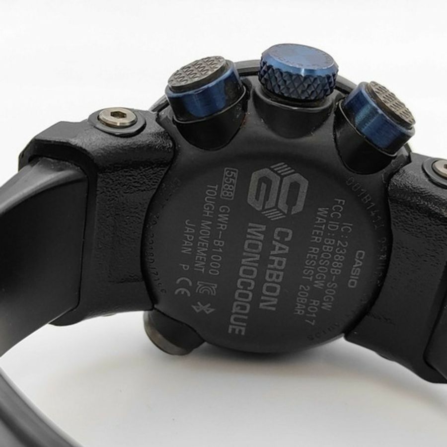卡西歐 G-SHOCK MASTER OF G - AIR GRAVITYMASTER GWR-B1000-1A1JF 黑色碳纖維男士太陽能電波手錶-3