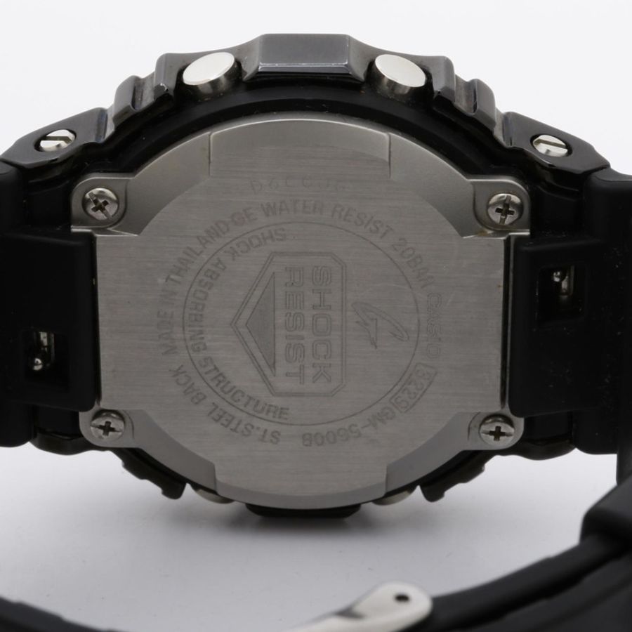 卡西歐 G-SHOCK 數字 5600 系列 GM-5600B-1JF 黑色樹脂/不鏽鋼男士手錶-3