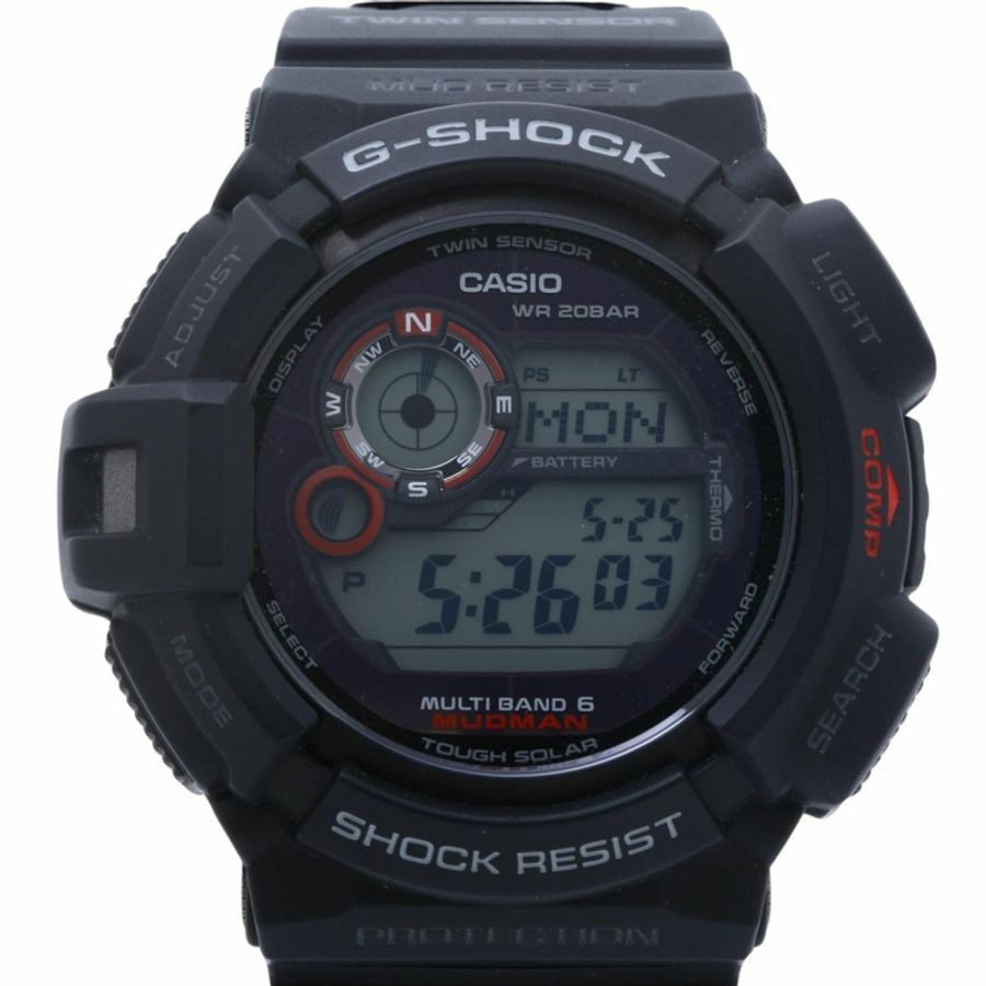 卡西歐 G-SHOCK Master of G - Land Mudman GW-9300-1JF 黑色樹脂/不銹鋼男士手錶-0