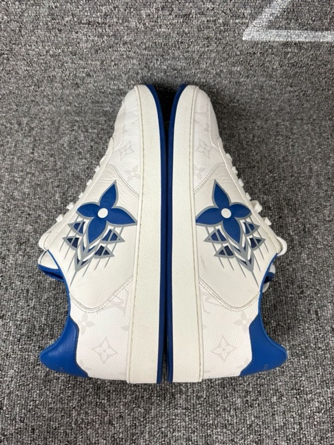 Louis Vuitton 路易威登 白藍色皮面老花板鞋@43.5碼-2