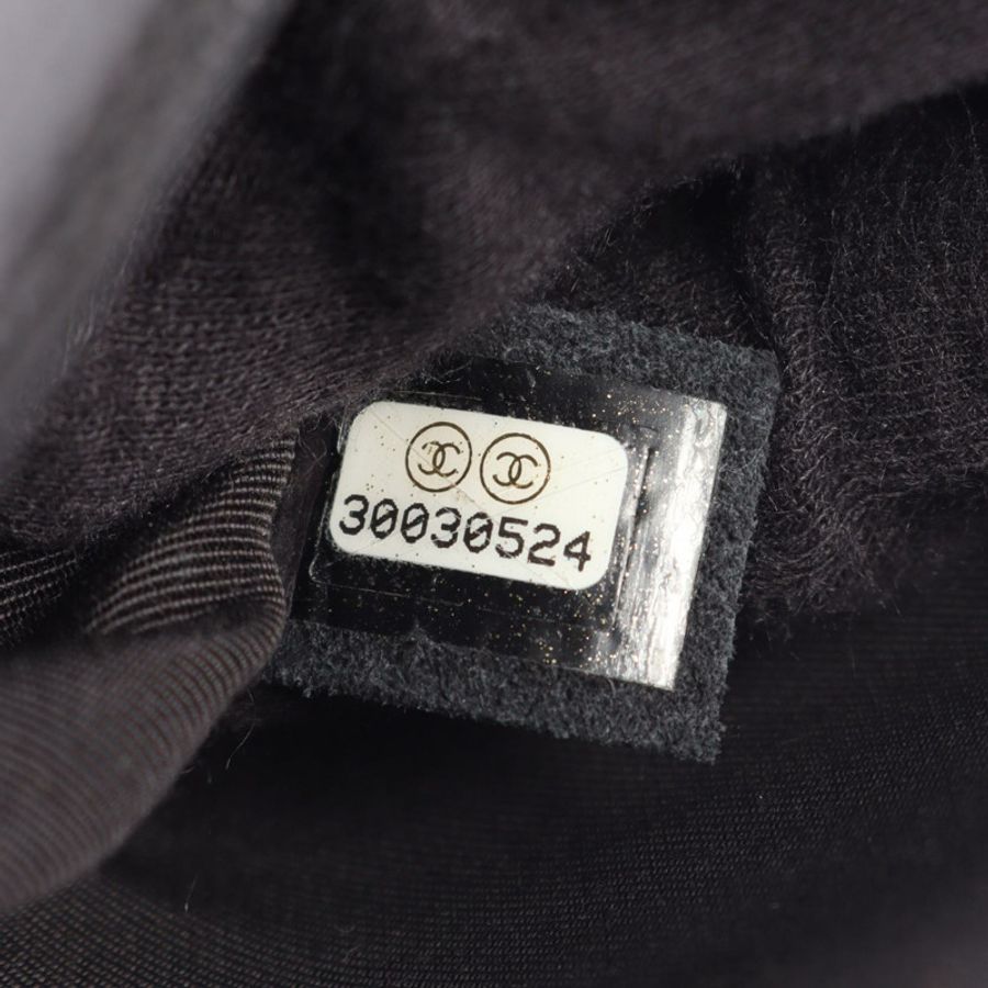 香奈兒 (CHANEL) 絎縫荷葉邊斜背包 AS1737 羊皮黑色金色五金二手 CC-4