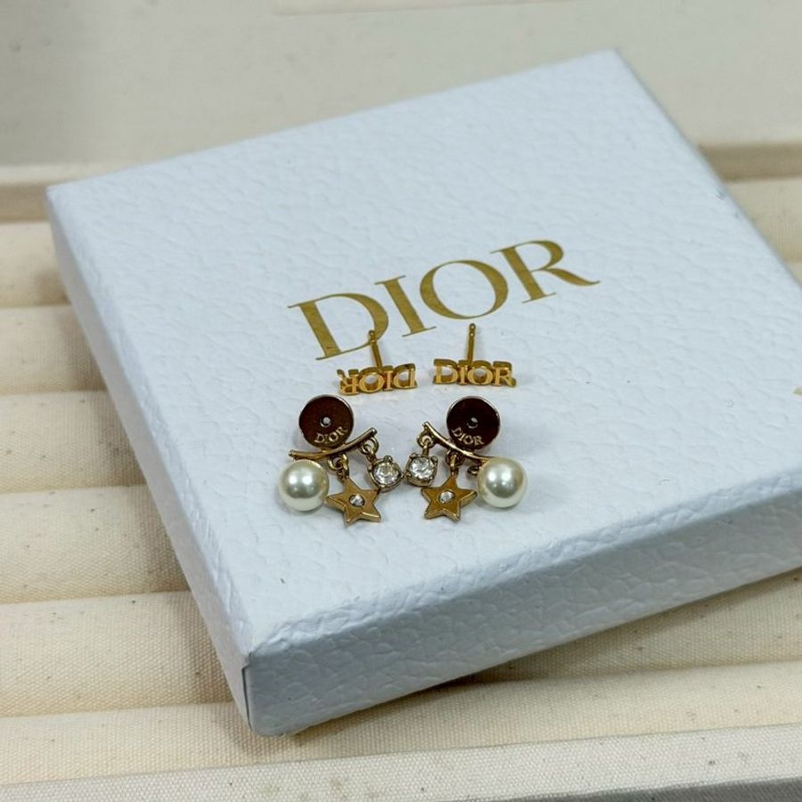 🏷️Dior 迪奧.Dio(r)evolution 珍珠星星水鑽耳環-2