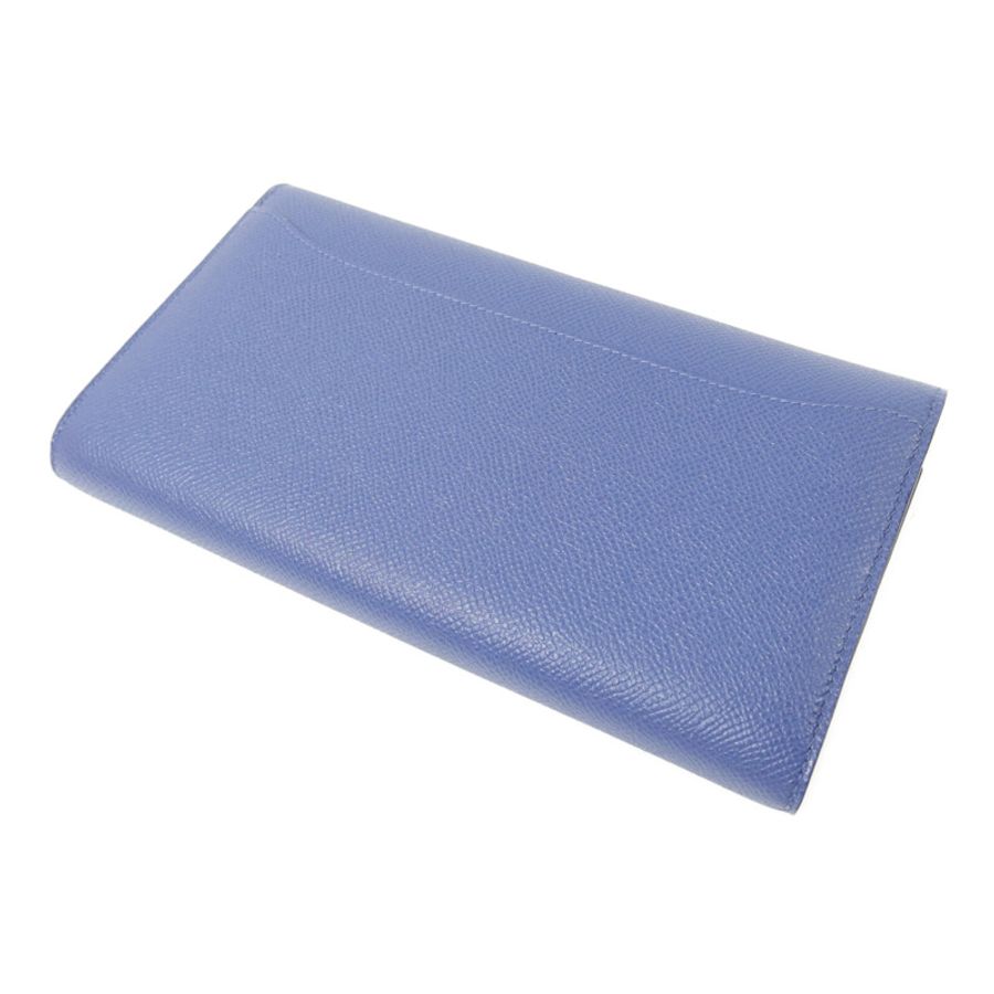 HERMES Epsom皮革Constance Wallet長錢包Bleu Agate-3