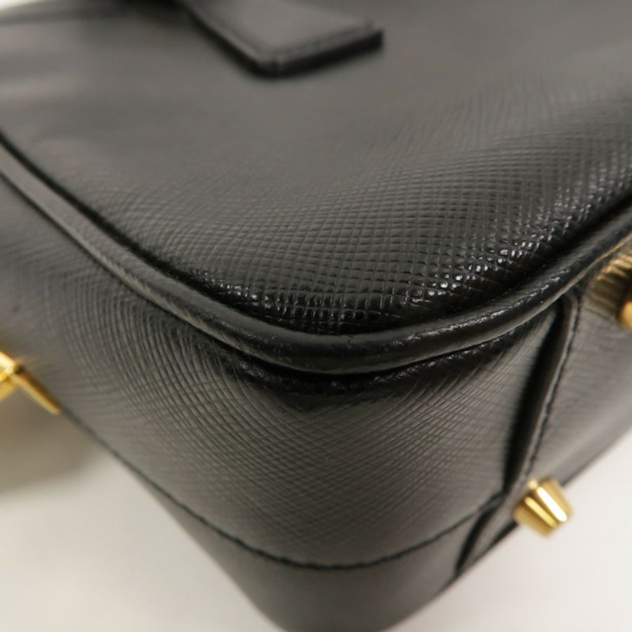 PRADA Saffiano皮革Bauletto手挽肩背兩用袋-13