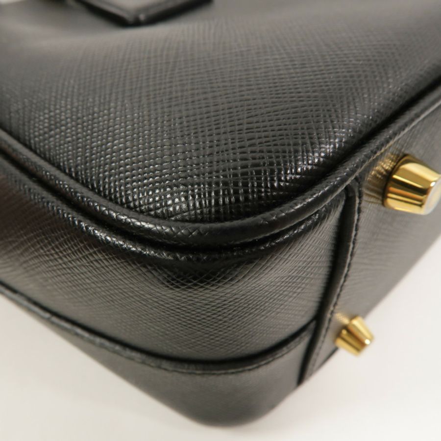 PRADA Saffiano皮革Bauletto手挽肩背兩用袋-15