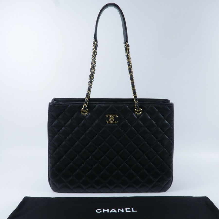 CHANEL 牛皮皮革Large Shopping Tote手挽袋-9