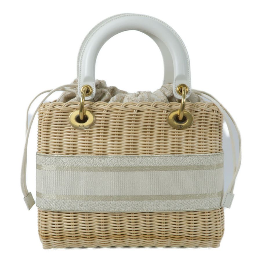 Dior 藤料Wicker Rattan Lady Dior Medium Bag手挽肩背兩用袋-1