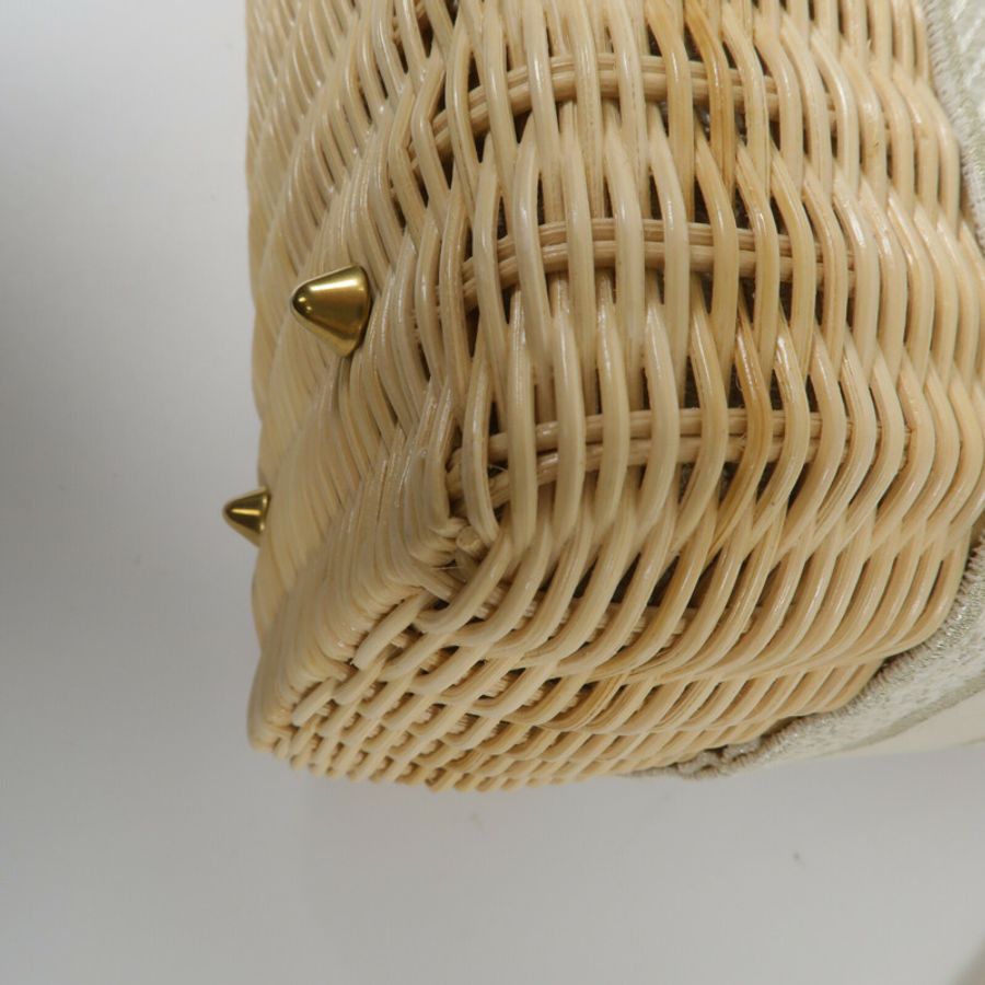 Dior 藤料Wicker Rattan Lady Dior Medium Bag手挽肩背兩用袋-13