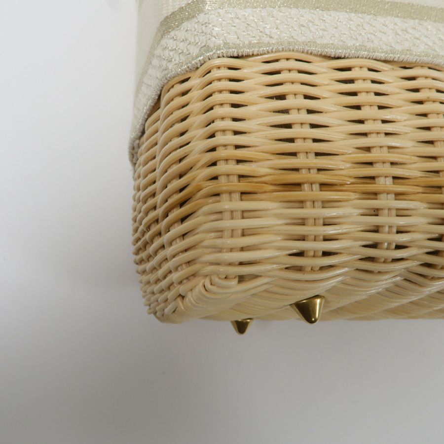 Dior 藤料Wicker Rattan Lady Dior Medium Bag手挽肩背兩用袋-14