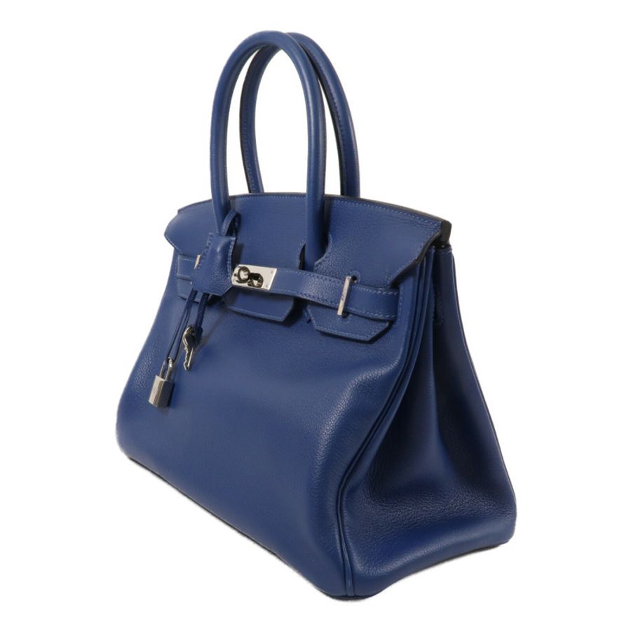 HERMES Novillo皮革Birkin 30手挽袋Deep Bleu-2