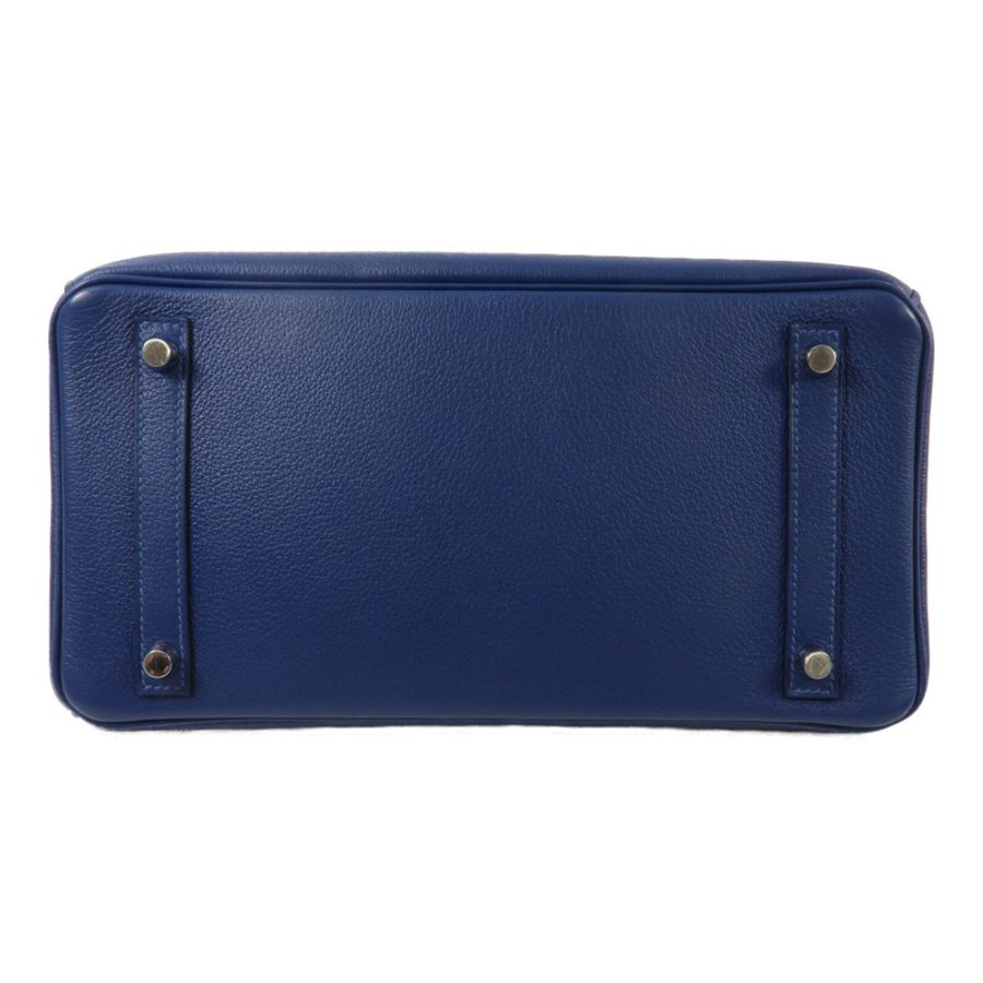 HERMES Novillo皮革Birkin 30手挽袋Deep Bleu-3