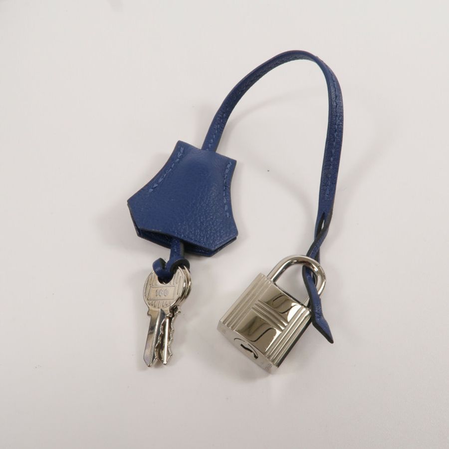 HERMES Novillo皮革Birkin 30手挽袋Deep Bleu-9