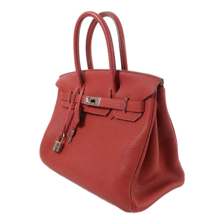 HERMES Togo皮革Birkin 30手挽袋Rouge Garnet-2