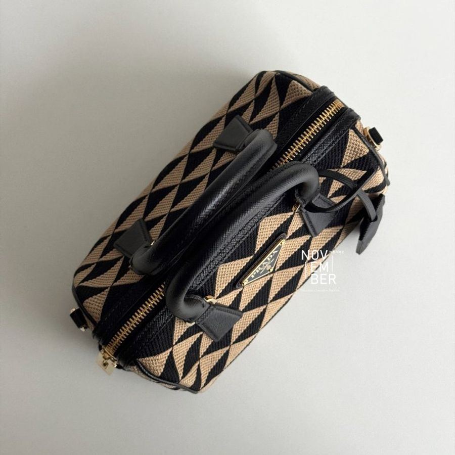99新🆕 Prada 普拉達 Symbole Bag 刺繡mini波士頓包-2