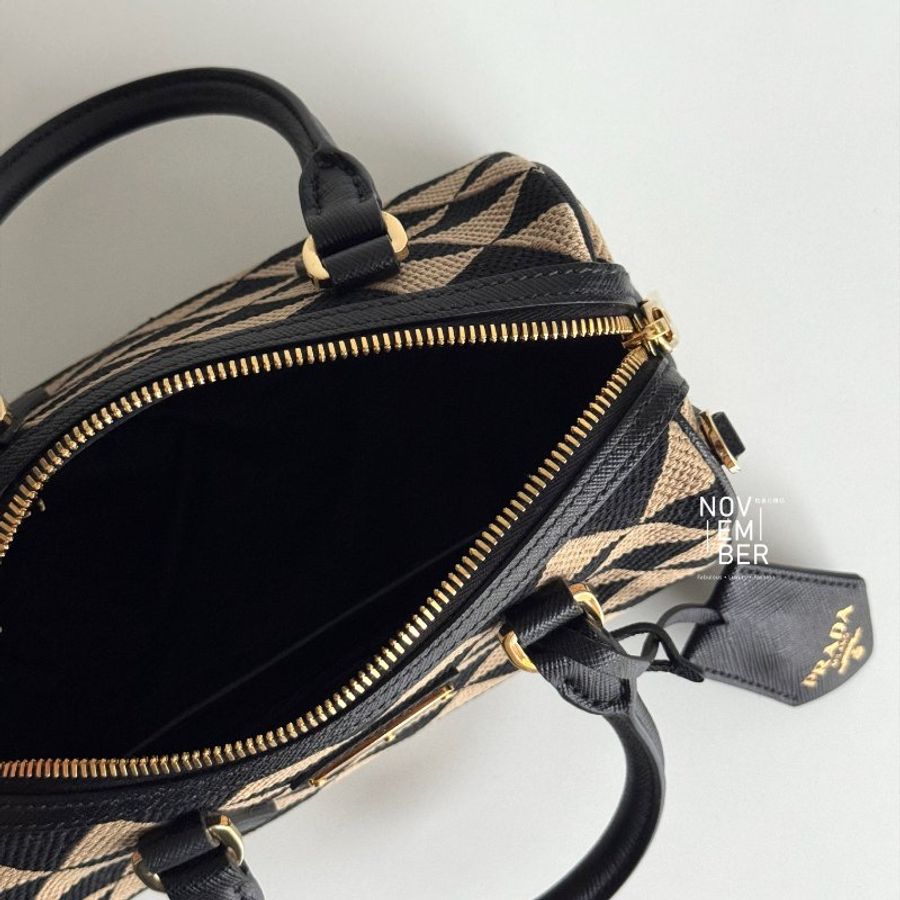 99新🆕 Prada 普拉達 Symbole Bag 刺繡mini波士頓包-5