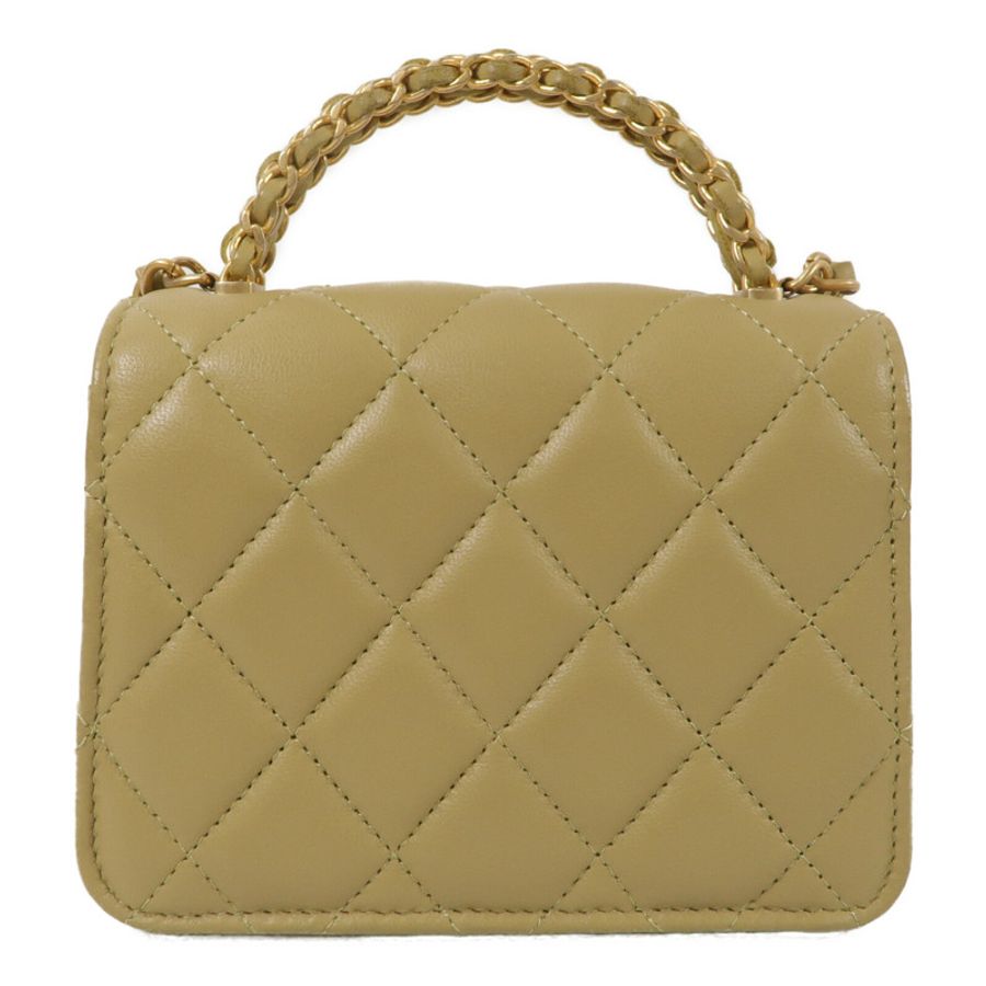 CHANEL 羊皮皮革Chain Shoulder鏈帶手挽肩背兩用袋-1