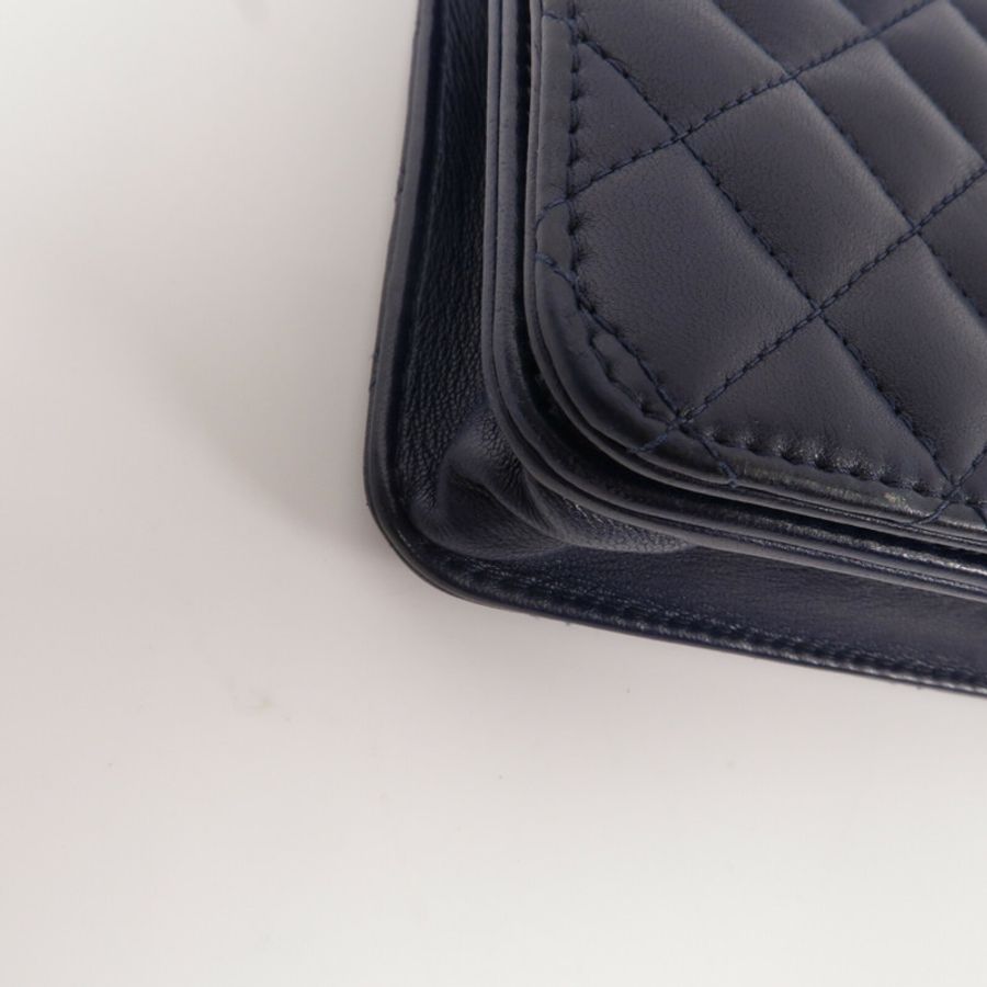 CHANEL 羊皮皮革WOC Wallet On Chain鏈帶肩背袋-10