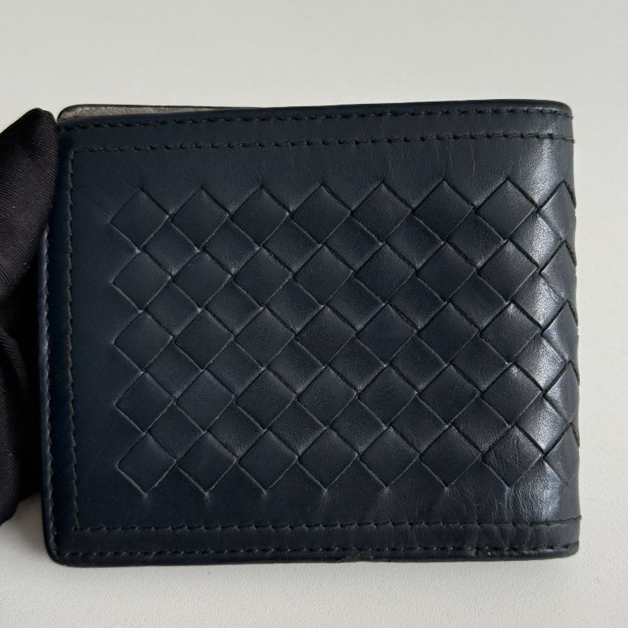 98新🆕 Bottega Veneta BV 編織短夾 深藍色-9