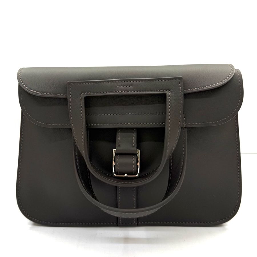 HERMES 愛馬仕 T3 Bai Brun 棗棕色HALZAN MINI 22 K刻-0