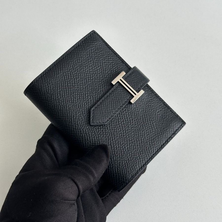 99新🆕 Hermès 愛馬仕 Mini Bearn 黑色銀釦-8