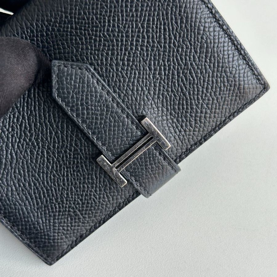 99新🆕 Hermès 愛馬仕 Mini Bearn 黑色銀釦-10