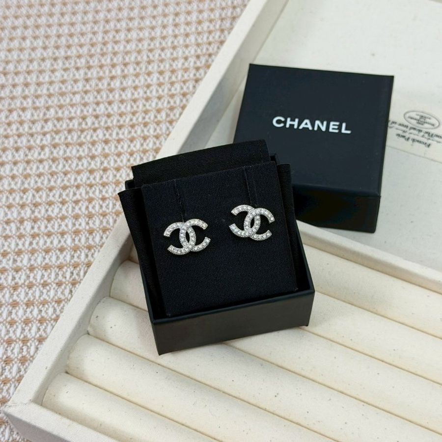 🏷️Chanel 香奈兒.21V 雙C滿鑽耳環-0